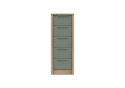 London Bedrooms - Chelsea 5 Drawer Tall Boy with Silver Handles