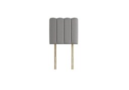 Sealy - Shard Strutted Headboard - Single - Wool Silver Fox