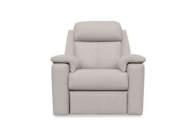G Plan - Thornbury Leather Chair with Power Recliner - Cambridge Chalk