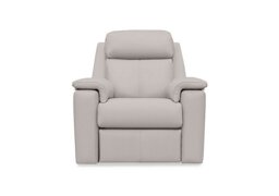 G Plan - Thornbury Leather Chair with Power Recliner - Cambridge Chalk