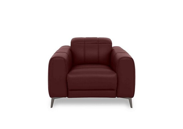 Ezra Leather Chair - Ruby