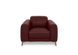 Ezra Leather Chair - Ruby