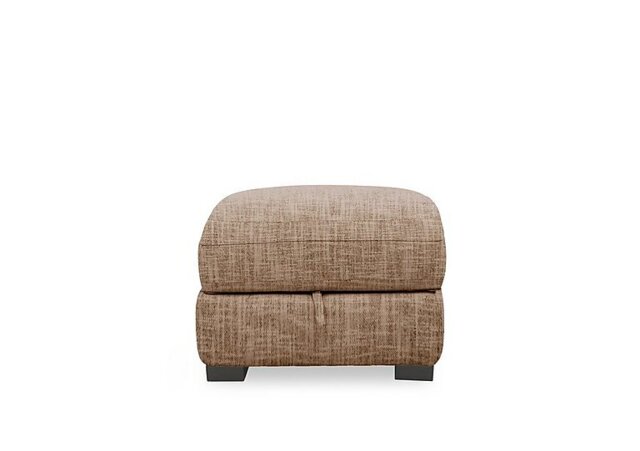 Nova Fabric Storage Footstool - Light Brown