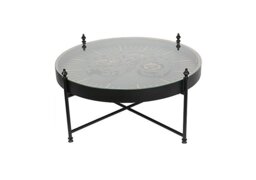 Palladium Clock Coffee Table - Black & Gold