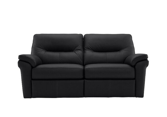 G Plan - Seattle 2.5 Seater Leather Manual Recliner Sofa - Cambridge Black