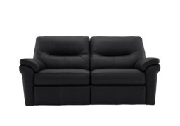 G Plan - Seattle 2.5 Seater Leather Manual Recliner Sofa - Cambridge Black