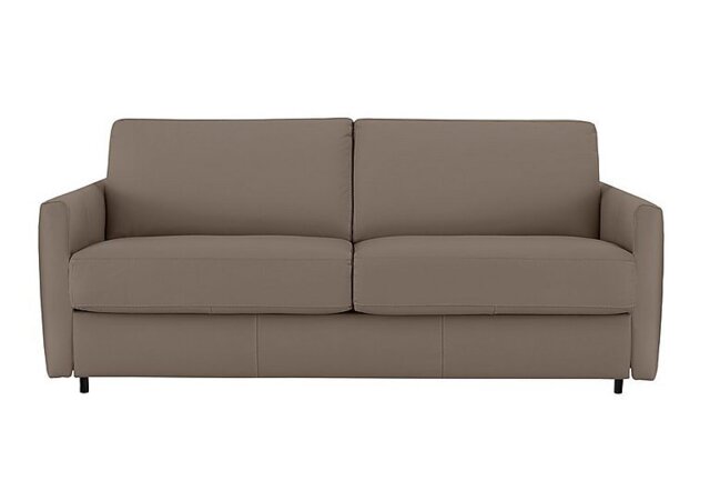 Nicoletti - Alcova 3 Seater Leather Sofa Bed with Slim Arms - Botero Taupe