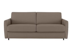 Nicoletti - Alcova 3 Seater Leather Sofa Bed with Slim Arms - Botero Taupe