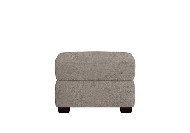 World of Leather - Hollywood Fabric Storage Footstool - Silver