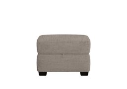 World of Leather - Hollywood Fabric Storage Footstool - Silver
