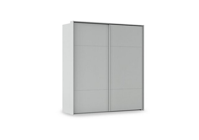 Rauch - Haven 210cm 2 Door Slider Wardrobe with Décor Doors - Silk Grey/Silk Grey Front