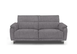 Moet 3 Seater Fabric Power Recliner Sofa with Telescopic Headrests - Anivia Grey