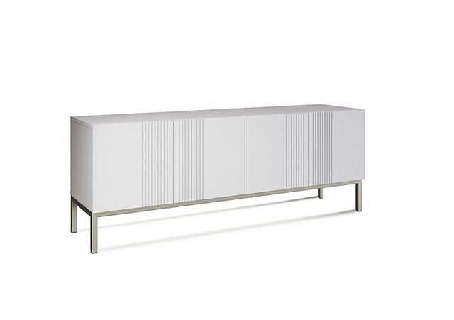 Delta Large TV Unit with Smart LED Lighting - White