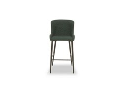 Hanoi Faux Leather Bar Stool - Bottle Green