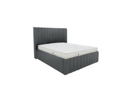 Eira Low Foot End Bed Frame - King Size - Velvet Steel