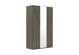 Venezia 3 Door Wardrobe with 1 Mirror Door - Silver Birch
