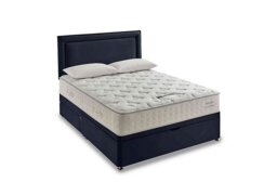 Silentnight - Revitalise Ortho 1400 Half Ottoman Divan Set with 2 Drawers - Double - Smooth Velvet Maritime