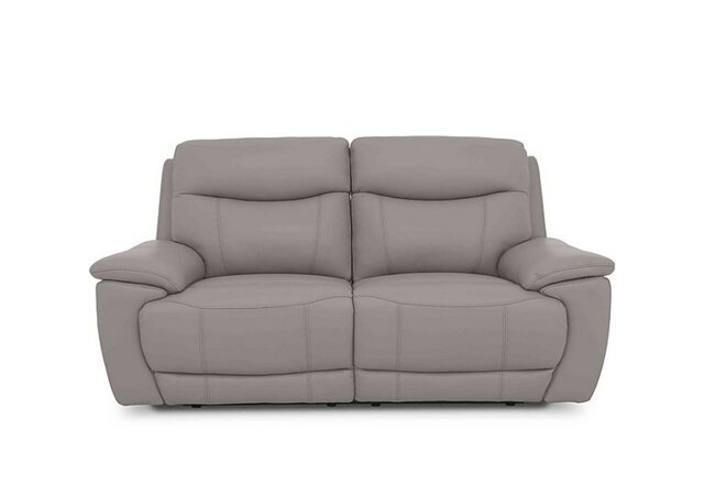 Sloane 3 Seater Leather Power Recliner Sofa - New Grey