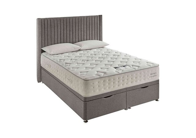 Silentnight - Revitalise Restore 1600 Ottoman Divan Set - Super King - Tweed Woven Pebble