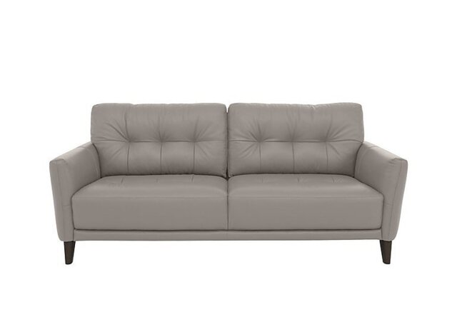 World of Leather - Uno Leather 3 Seater Sofa - Silver Grey