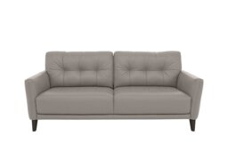 World of Leather - Uno Leather 3 Seater Sofa - Silver Grey