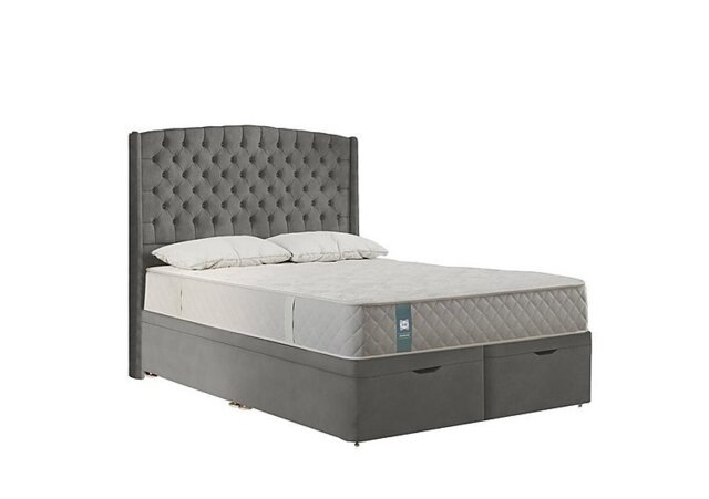Sealy - Waltham Ottoman Divan Set - King Size - Wool Silver Fox