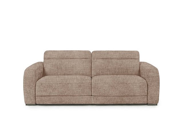 Edison Fabric 3 Seater Sofa - Light Brown