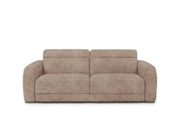 Edison Fabric 3 Seater Sofa - Light Brown