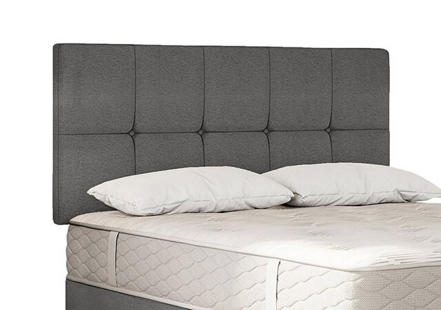Sealy - Savoy Strutted Headboard - Double - Wool Silver Fox