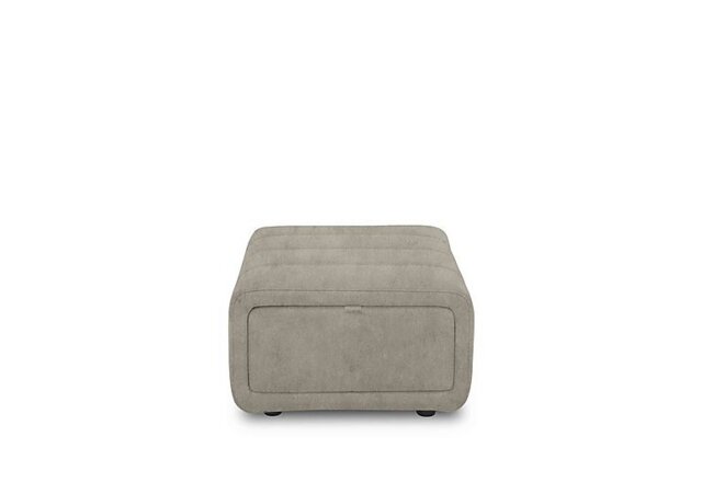 Elphaba Fabric Storage Footstool - Marble Cream
