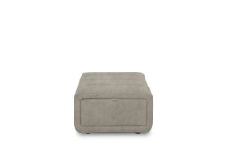 Elphaba Fabric Storage Footstool - Marble Cream