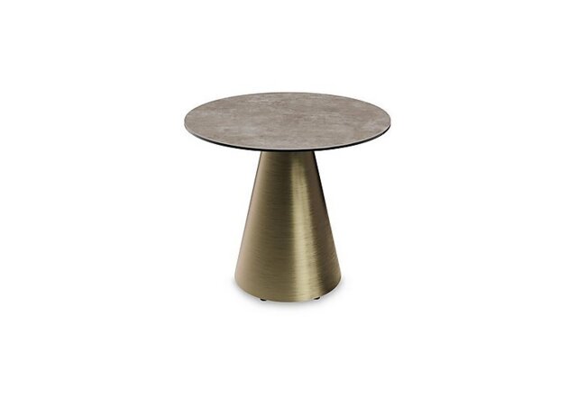 Akante - Amorim Round Lamp Table with Bronze Base