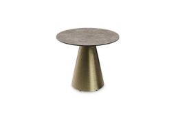 Akante - Amorim Round Lamp Table with Bronze Base