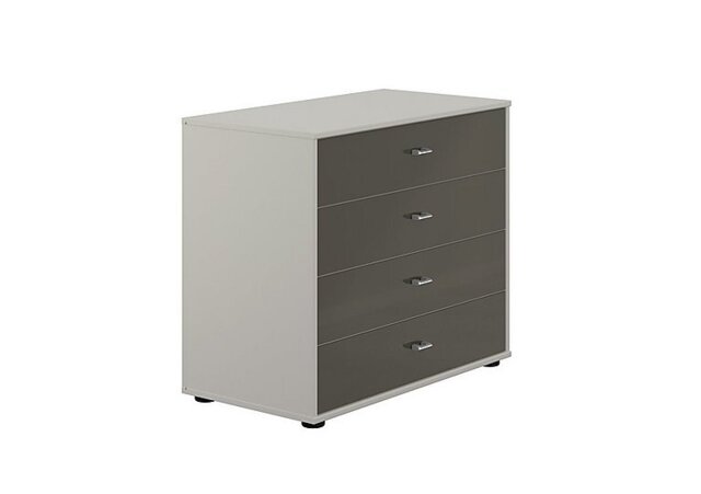 Wiemann - Santa Cruz 80cm 4 Drawer Chest - Havana Dr/Grey Carcase