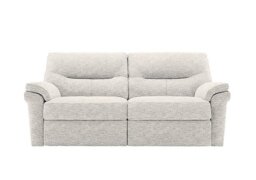 G Plan - Seattle 3 Seater Fabric Power Recliner Sofa with Power Lumbar - Rush Cream