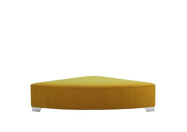 The Lounge Co. - Isobel Fabric Wedge Footstool - Golden Spice with Chrome Feet