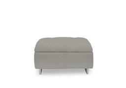Moet Large Fabric Standard Footstool - Opulence Silver