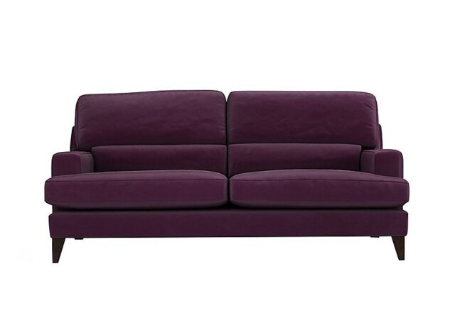The Lounge Co. - Romilly 3 Seater Fabric Foam Fill Sofa - Frosted Grape