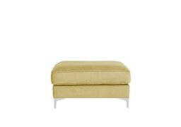 Legend Fabric Footstool - Cosmo Apple with Chrome Feet