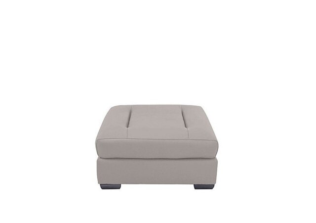 World of Leather - Xavier Leather Stool - Silver Grey