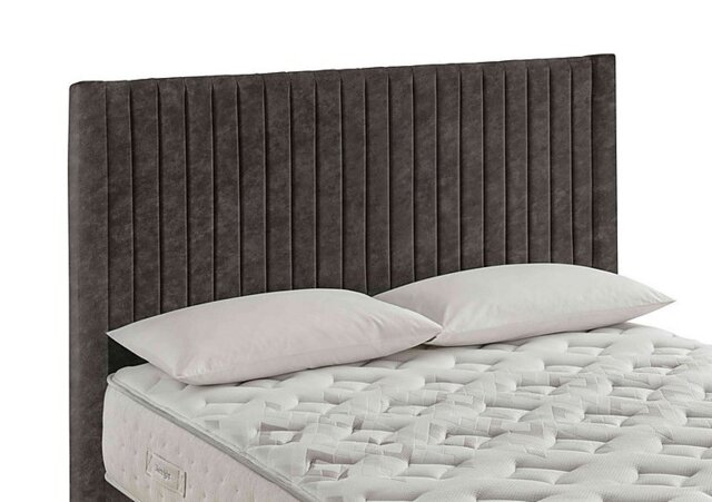 Silentnight - Cascade Floor Standing Headboard - King Size - Fine Cord Velvet Umbra