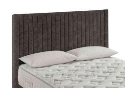 Silentnight - Cascade Floor Standing Headboard - King Size - Fine Cord Velvet Umbra