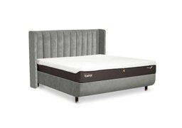 TEMPUR - Arc Disc Bed Frame with Lodret Headboard - Super King with Oak Feet