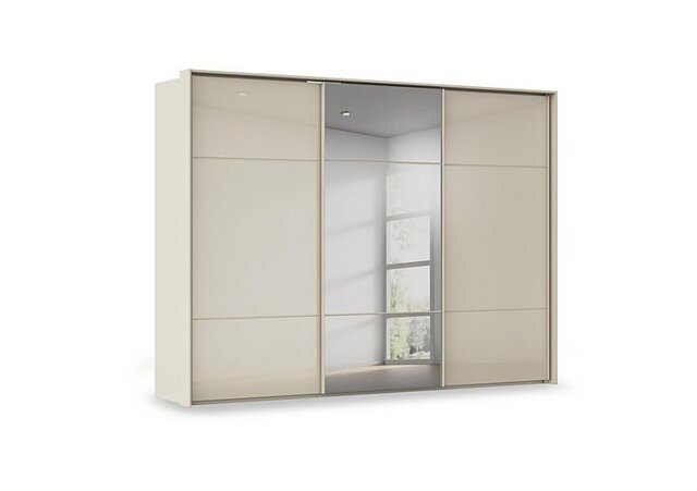 Rauch - Haven 310cm 3 Door Slider Wardrobe with 2 Glass Doors and 1 Mirror Door