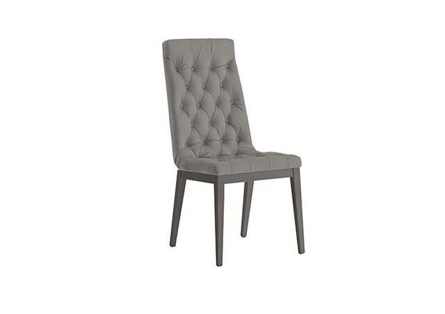 Palazzo Capitonne Buttoned Dining Chair in Silver Birch - Scarlet Silver