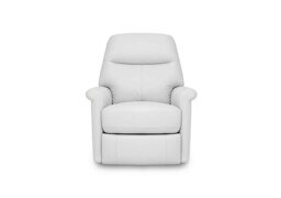 World of Leather - Compact Collection Lille NC Leather Chair with Power Recliner - NC Star White