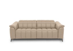 Angelo Leather 3 Seater Power Recliner Sofa with Power Headrests - Dacota Pebble
