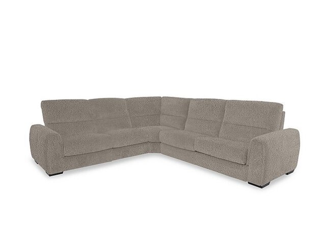 Flex Fabric Large Left Hand Facing Corner Sofa Bed with Storage Arm - Silver