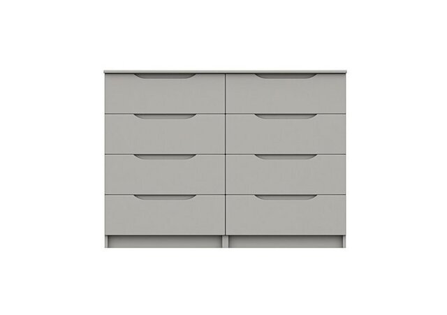 London Bedrooms - St Pancras 4 + 4 Drawer Chest - Light Grey