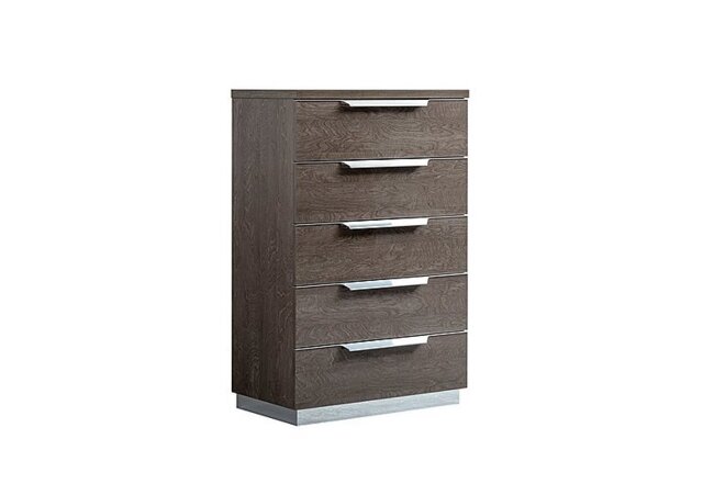 Venezia 5 Drawer Narrow Chest - Silver Birch
